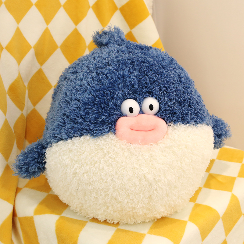 赛特嘟嘟卷毛鲸鱼毛绒玩具可爱球形抱枕鲸鱼玩偶公仔创意礼物