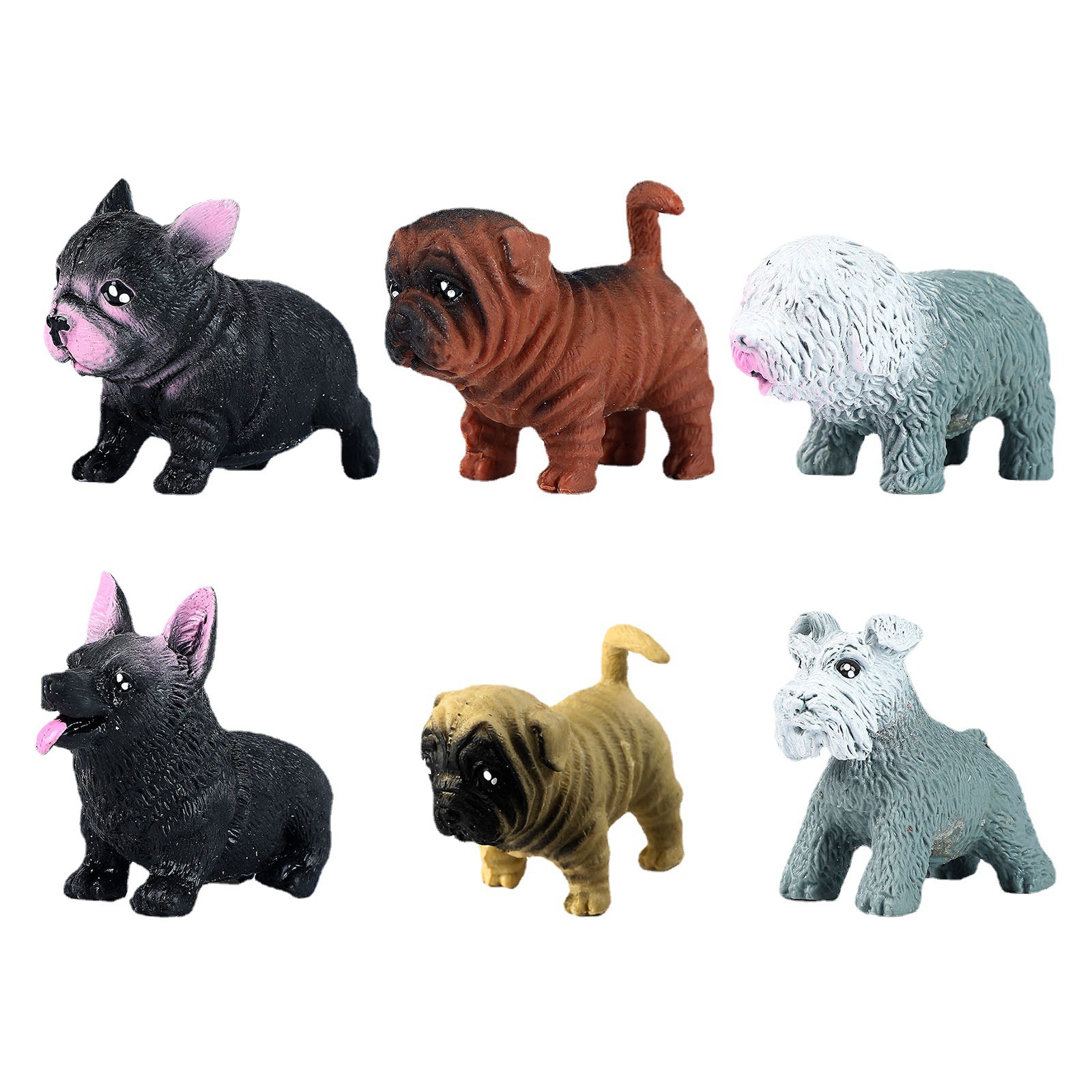 cross-border new arrival decompression simulation dressing sand dog compressable musical toy sand dog vent dog cake squishy toys