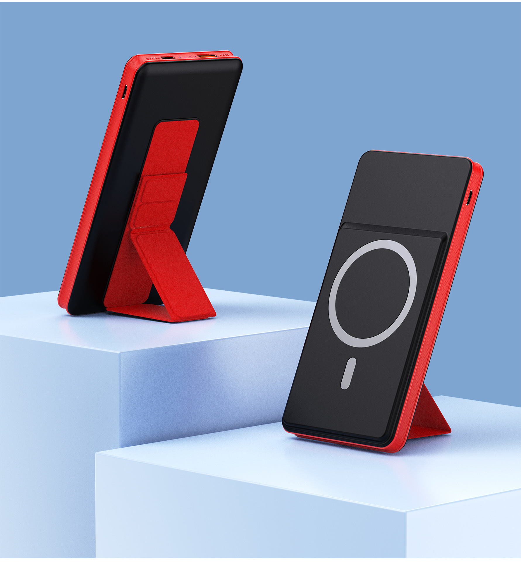 15w支架磁吸无线充电宝pd22.5快充移动电源10000毫安适用于苹果12