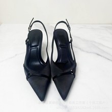 ZA春季新品 女鞋 黑色露跟细跟高跟鞋猫跟穆勒鞋 3219310