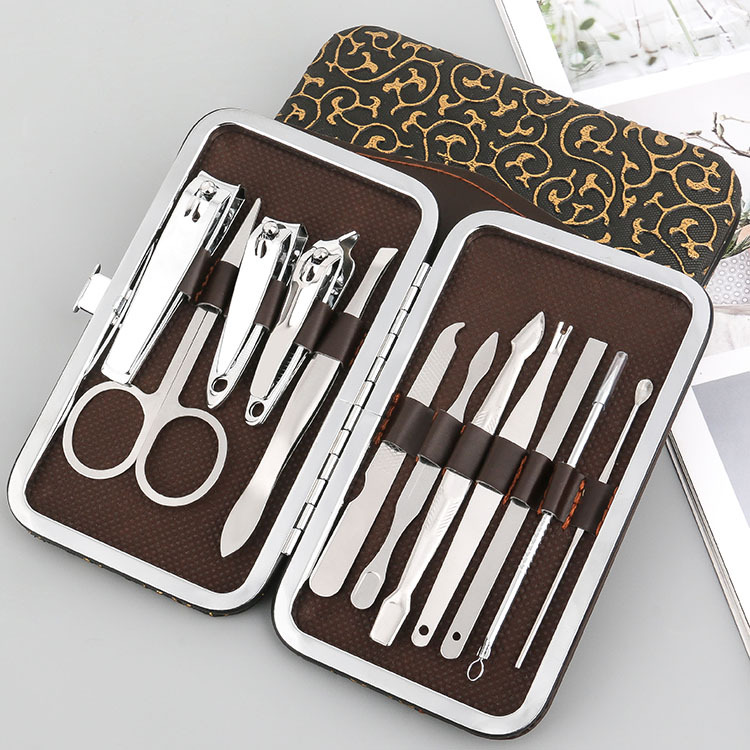 Nail Clippers Set 12-Piece Household Manicure Manicure Tools Portable Gift Nail Clippers Set Printing Logo