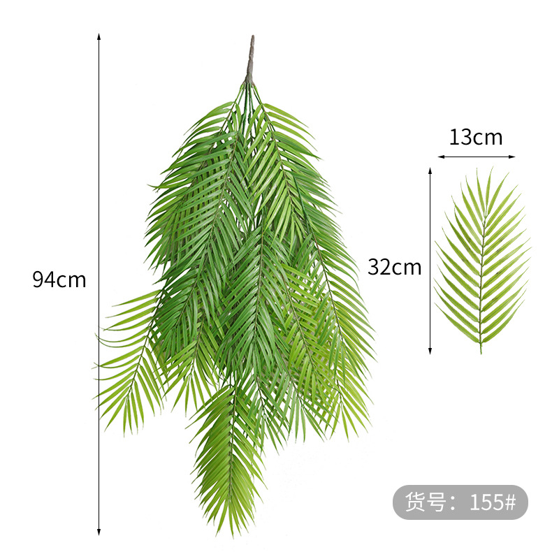 Wedding Ceiling Decoration Simulation Green Plant Fern Vine Manson Floral Layout Simulation Plant Big Fern Leaf Wall Hanging