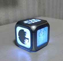 星球大战死亡星球3D立体小闹钟创意LED小夜灯电子钟床头钟卧室