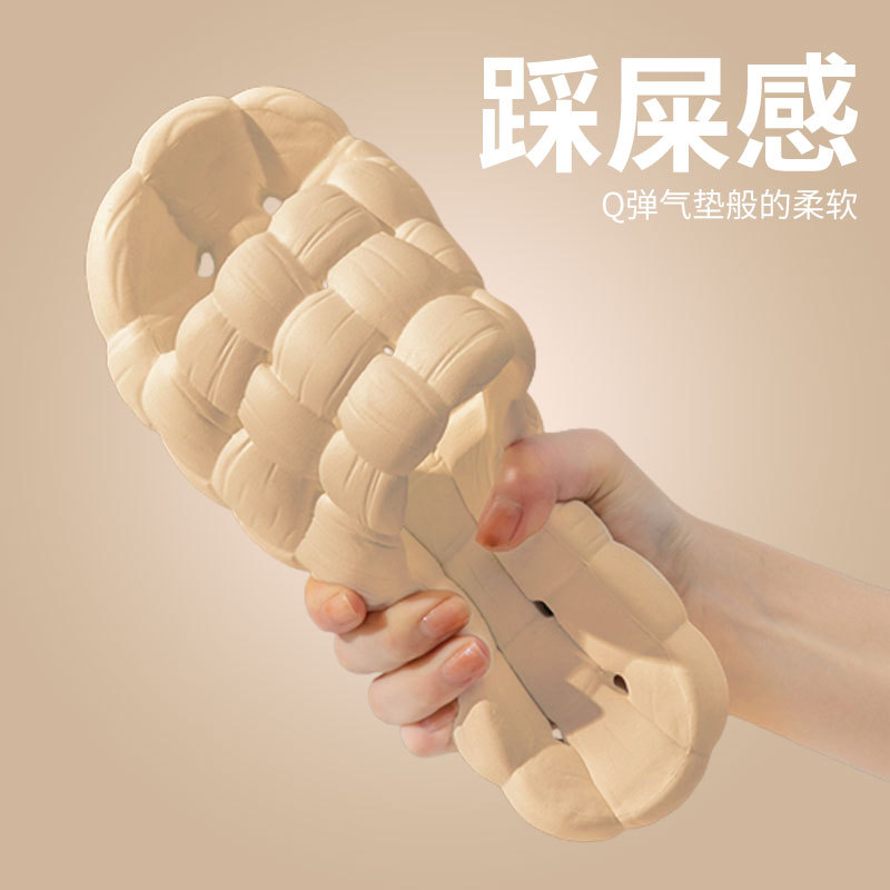 Home Slippers for Women 2023 New Home Indoor Bath Non-Slip Soft Bottom Cutout Couple Hotel Slippers for Men