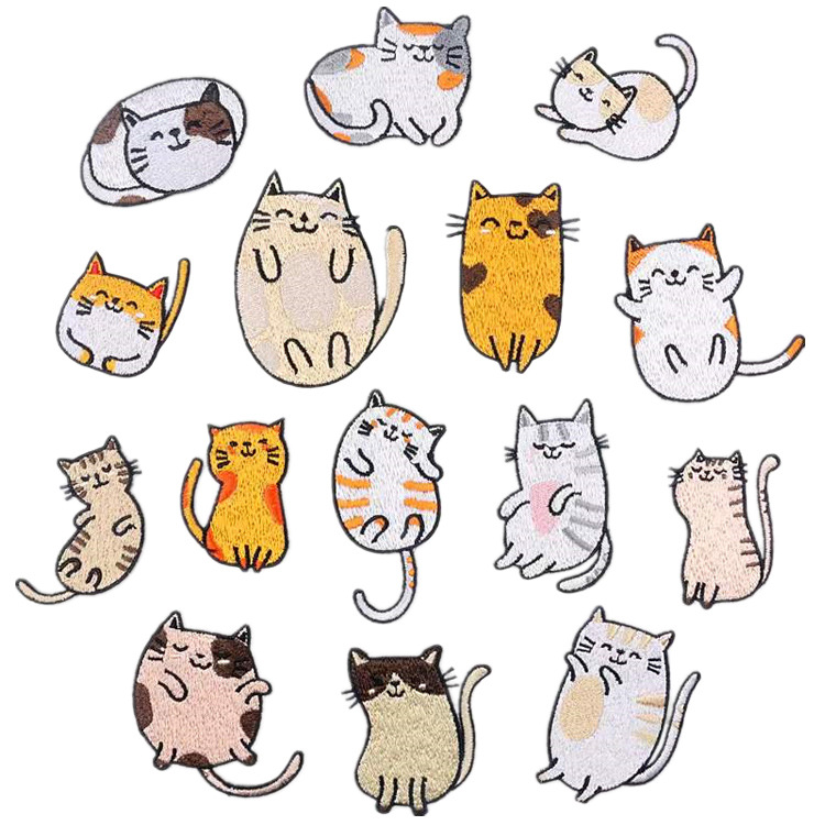 xiao tian new cat family embroidery cloth stickers computer embroidery logo cartoon kitten patch stickers embroidery zhang zi ironing