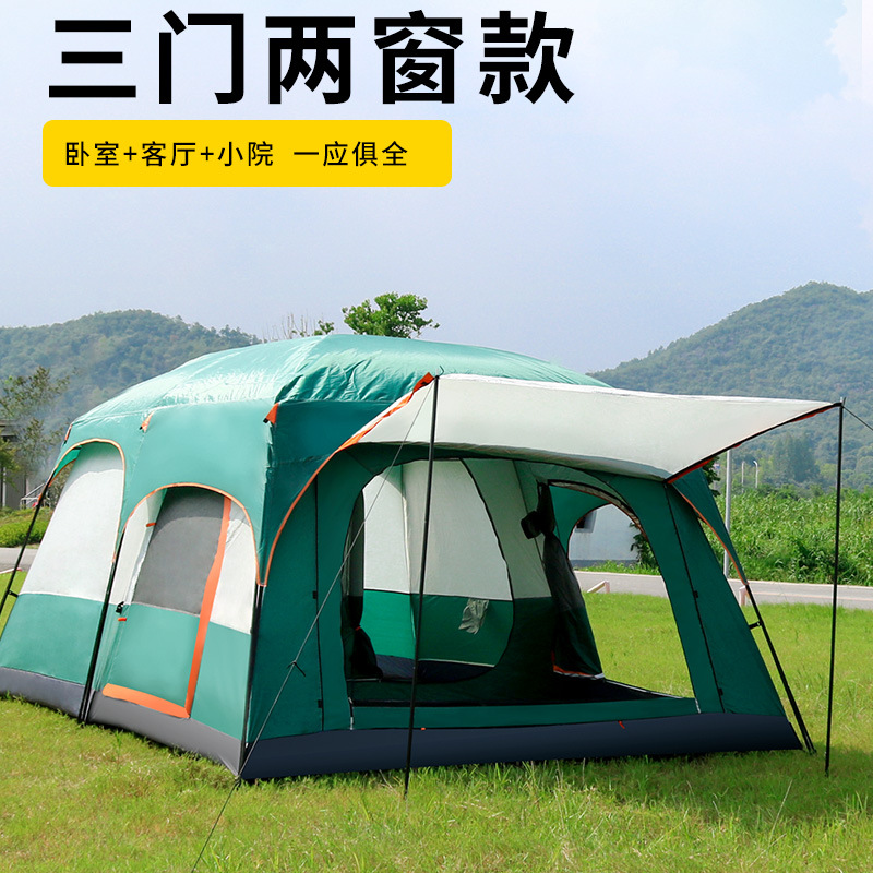 Outdoor Travel Two Bedrooms One Living Room Pavilion Outdoor Camping 6-8 People 8-12 People Two Bedrooms One Living Room Camping Tent