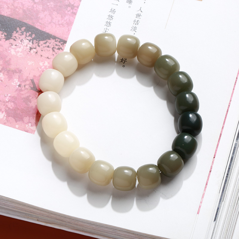 Natural Gradient Clear Water Bodhi Seeds Bracelet Weathered Bodhi around Finger Building Handheld Crafts Buddha Beads Rosary Wholesale