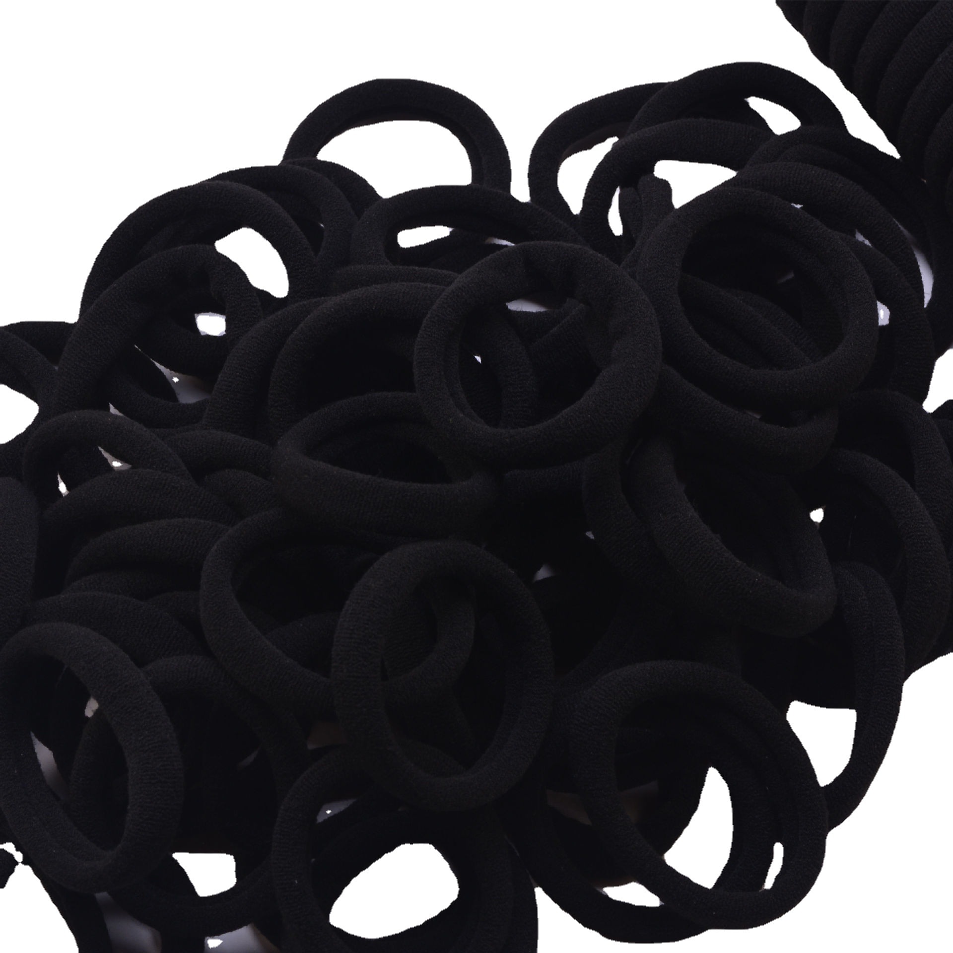 100 Bagged Nylon Elastic Seamless Ponytail Hair String Female Student Hair Tie Towel Ring Wholesale Hair Ring