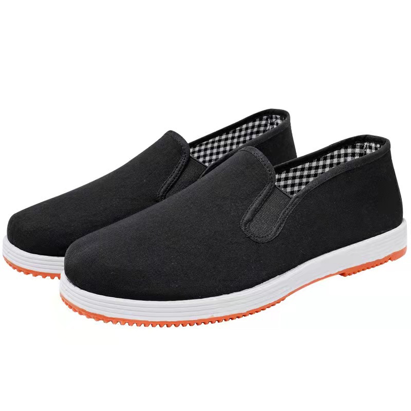 Old Beijing Cloth Shoes Men's Spring Leisure Slip-on Men's Cavas Shoes Driving Work Strong Cloth Soles Black Cloth Shoes Women