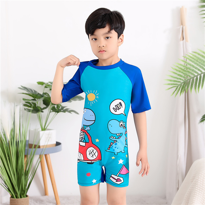 儿童泳衣男童中大童分体宝宝小童男孩游泳衣2022恐龙速干泳裤泳装