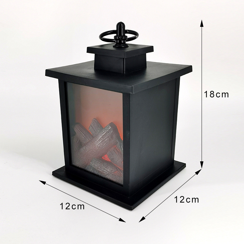 Flame Fireplace Storm Lantern Smart Touch Switch Simulation Fire Charcoal Ornaments 