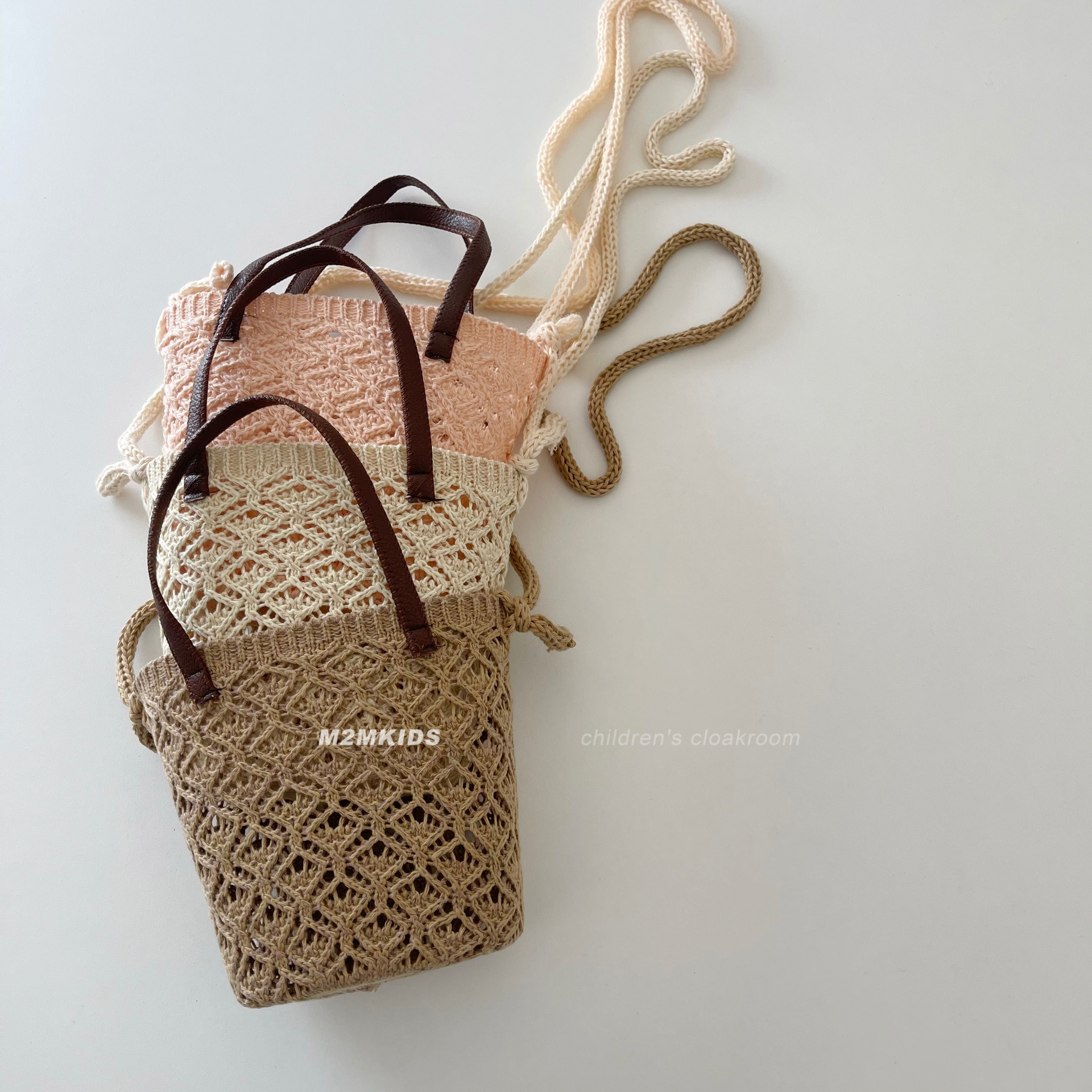 韩版儿童小包包女童斜挎包夏季镂空编织包洋气手提两用包春秋季潮