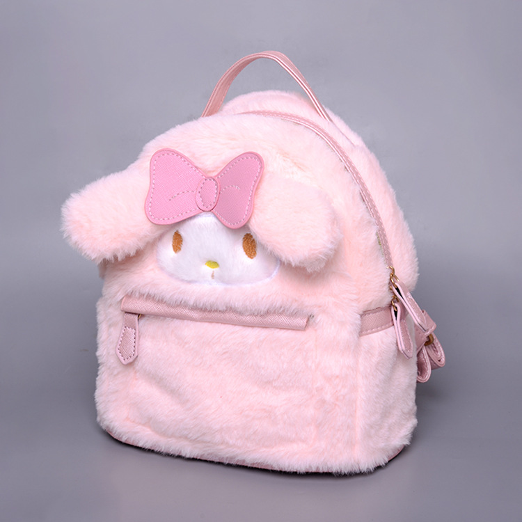 日系创意可爱软萌洛丽塔美乐蒂玉桂狗毛绒双肩包包 出游旅行背包