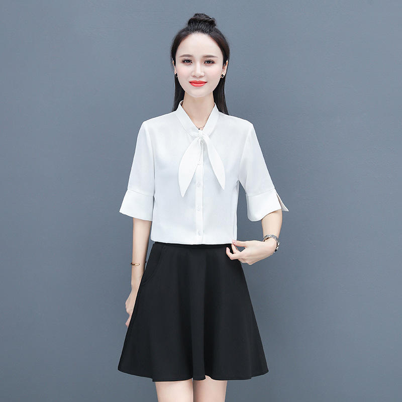 幼儿园老师园服夏季装裙裤广场舞衬衫舞蹈服女大码幼师教师两件套