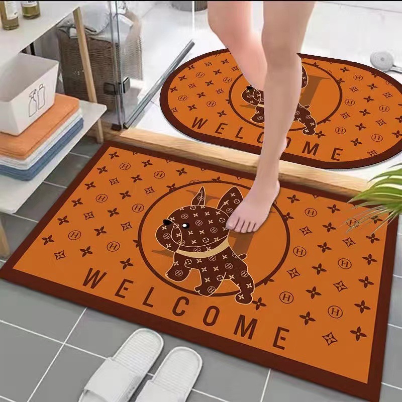 Diatom Ooze Floor Mat Bathroom Kitchen Doormat Non-Slip Foot Mat Water-Absorbing Quick-Drying Diatom Mud Soft Mat