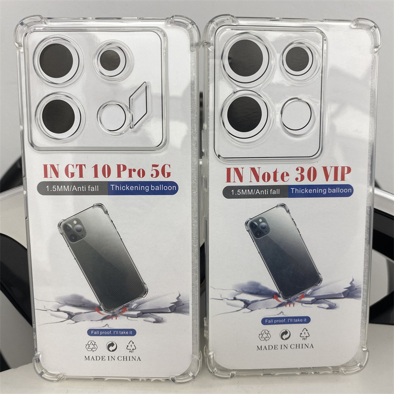5防摔加厚气囊透明tpu适用tecno pova 6 5g/6 pro 5g/li9手机壳