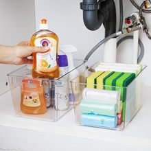 4件装亚克力透明食品储藏柜收纳箱带手柄适用于冰箱冰柜厨房