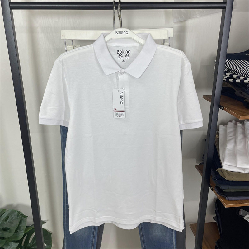 纯色短袖baleno潮t恤衫商务休闲翻领男装新班尼路polo衫-阿里巴巴