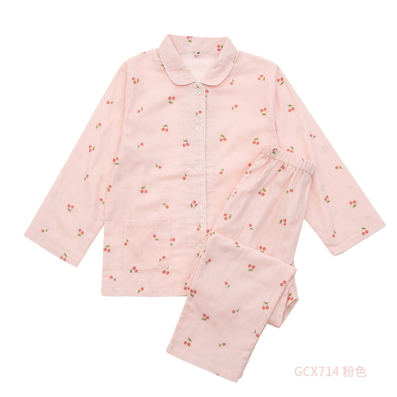 Children's Pajamas Parent-Child Pure Cotton Autumn Children's Panda Love New Long-Sleeved Homewear Girls' Pajamas Boys