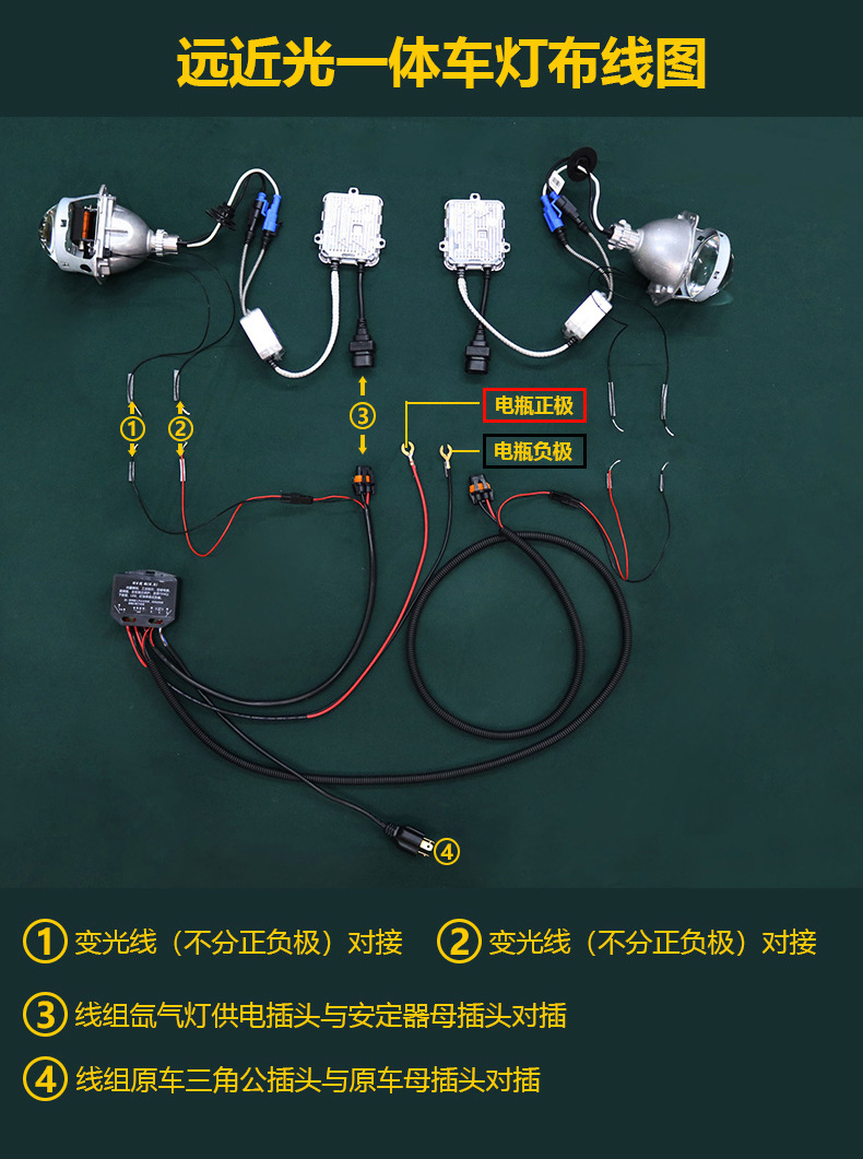 黑卫士led解码器h4线组4近4远线组
