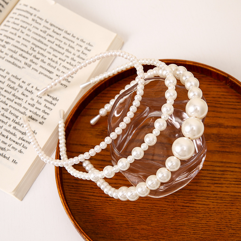 珍珠发箍韩式超仙头饰网红复古森系甜美外出压发夹韩国碎发头箍女