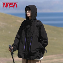 NASA户外小众感冲锋衣外套男季2024年新款棉衣机能宽松休闲衣服