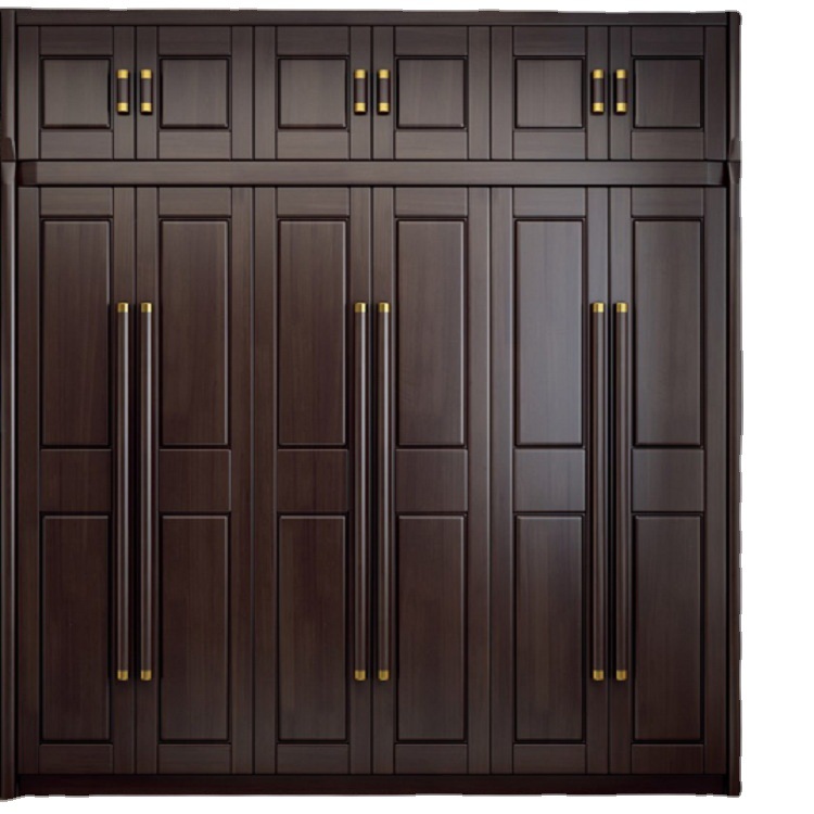 紫檀色新中式实木衣柜3门4门5门6门 成都家具 亭江家居全国招商