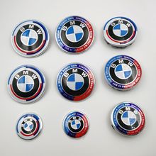 适用于BMW宝马7件套车标50周年纪念款专属限量联名款前后标轮毂盖
