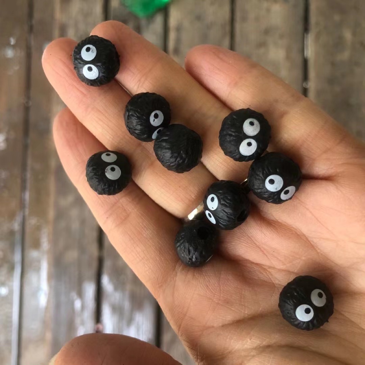 正版散货 宫崎骏千与千寻小煤球迷你小号公仔摆件手工diy卡通素材