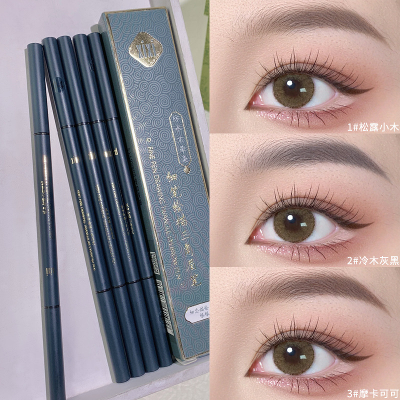 Xixi Fine Pen Drawing Triangle Eyebrow Pencil Waterproof and Durable Non-Marking Not Smudge Eyebrow Chalk Female Fine Head Beginner