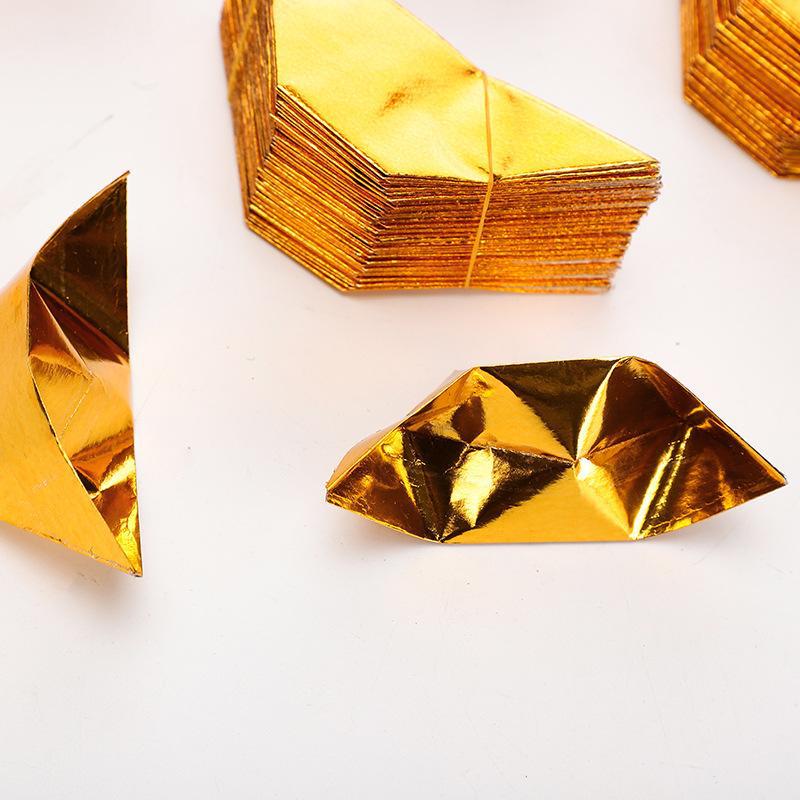 元宝半成品批发祭祀通用金元宝1000个锡箔纸上坟烧纸祭祀用品黄纸