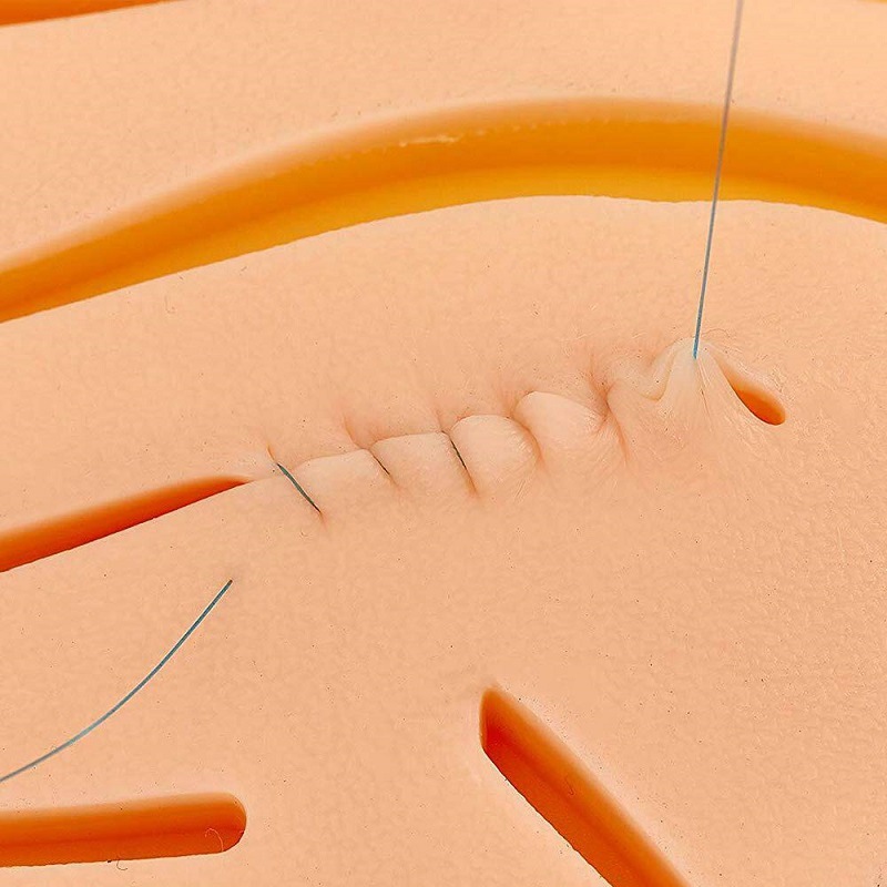 Surgical Suture Practice Simulation Skin Module with Wound Suture Silicone Medical Student Cleaning Training Tool Model