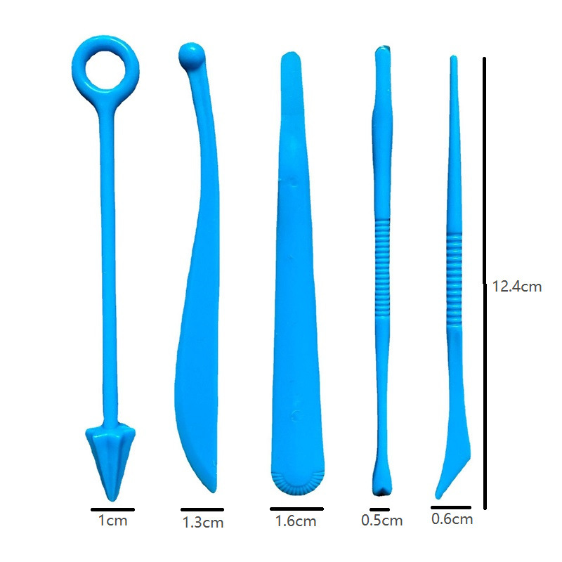 Factory Brickearth Plasticene Light Clay Mold Plastic Ultra-Light Clay Toy Knife and Fork Five-Piece Mold