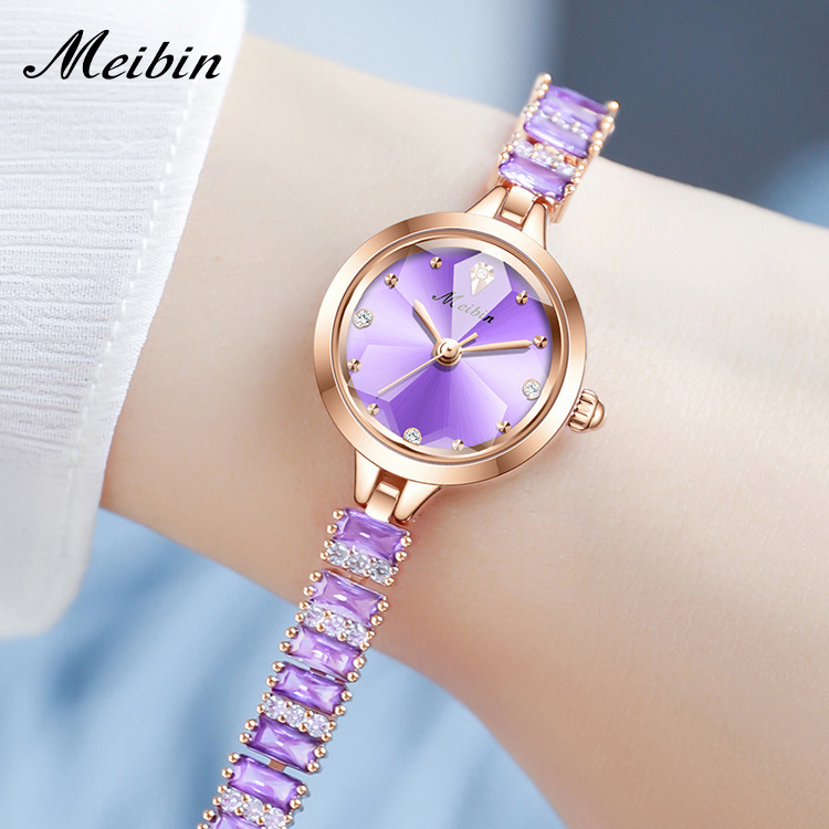 meibin美宾手表时尚手链表轻奢珠宝系列女表防水石英表厂家批发