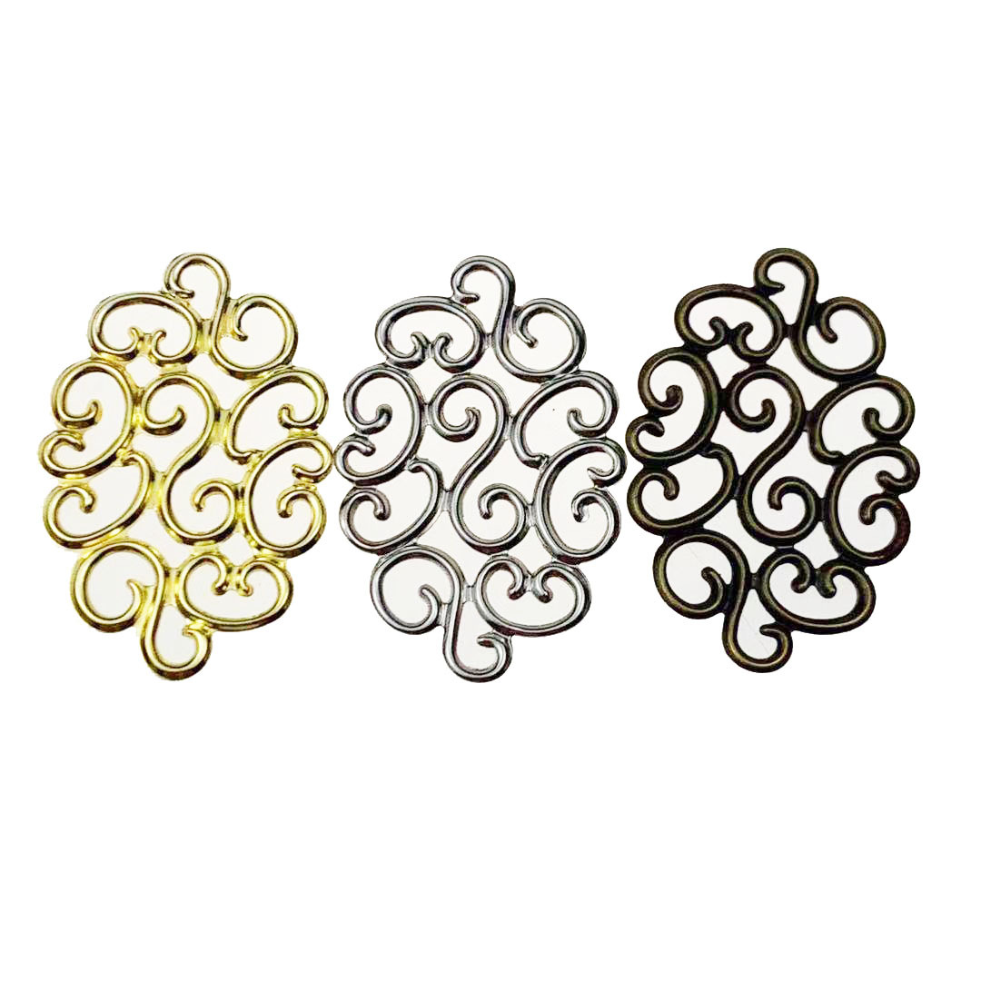 diy饰品配件31*48mm云卷云舒镂空大云纹祥云花片发簪步摇材料