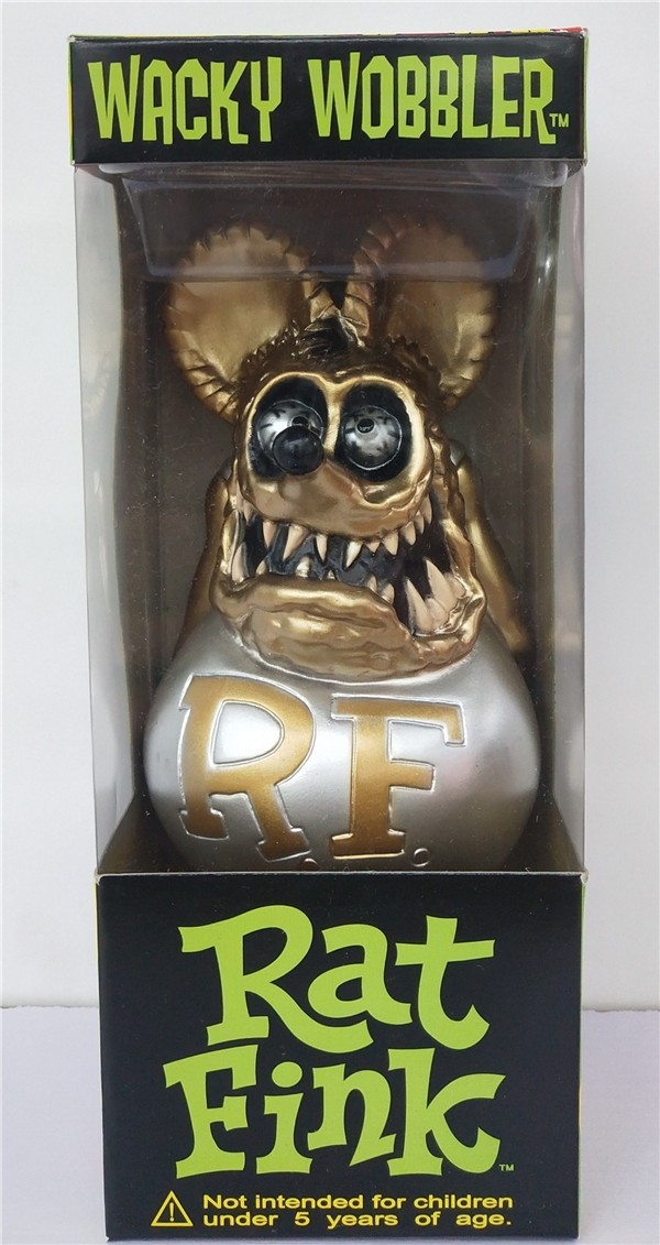 疯狂老鼠 芬克传奇 ratfink 电镀色 银色限定版 人偶手办公仔模型