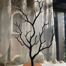 干树枝装饰造景室内桌面摆件挂手饰品许愿白色仿真干支树塑料假枝