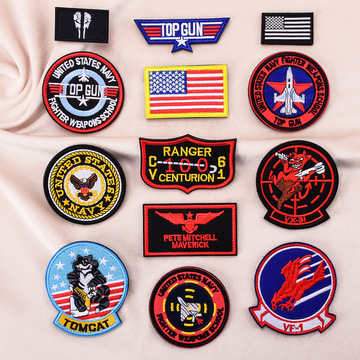 亚马逊货源航空飞行员top gun全套美国臂章魔术贴军迷士气章