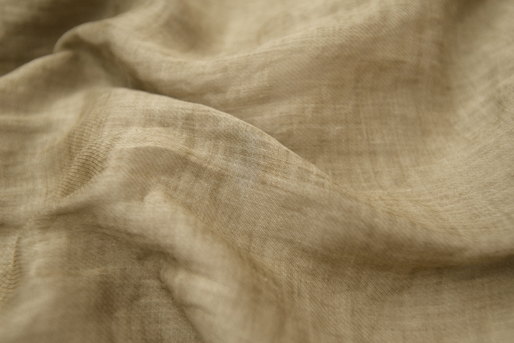 气质斜纹苎麻风琴褶连衣裙女文艺设计感半开襟双层大摆长裙s1426