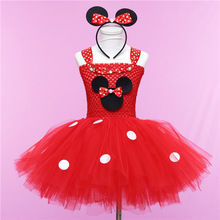 欧美万圣节货源女童节日礼服儿童米老鼠cosplay蓬蓬裙米奇公主裙