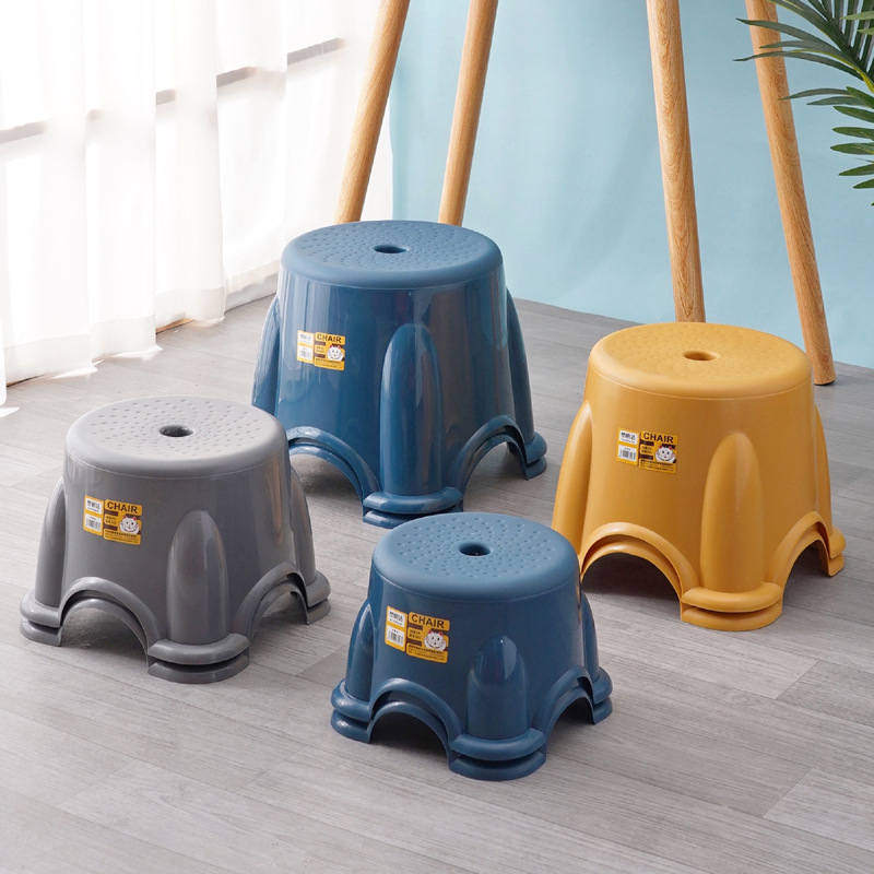 Household Small Stool Low Stool Shoe Changing Stool Thickened Plastic Stool Stackable Storage Children's Stool Baby Bathroom Stool