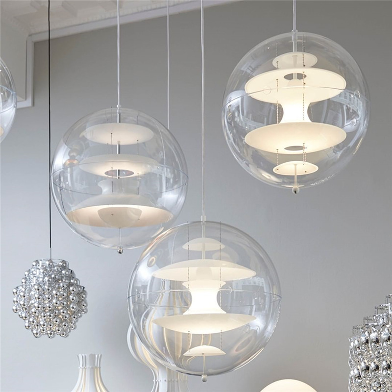丹麦小红书同款球形星球玻璃圆球吊灯现代餐厅吧台设计师软装灯