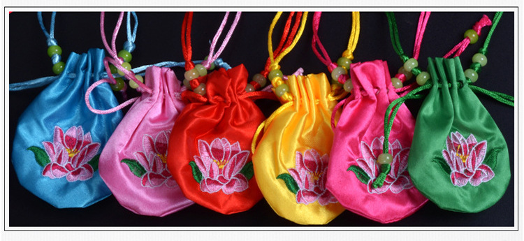 儿童挂脖荷花包空袋香囊端午福袋