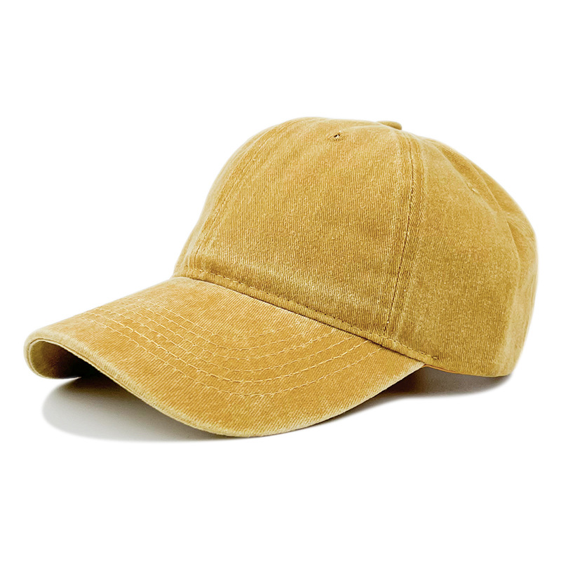 38 Colors Cotton Worn Looking Washed-out Baseball Cap Soft Top Solid Color Peaked Cap Sun-Shade Sun Protection Hat Wholesale Embroidery Logo