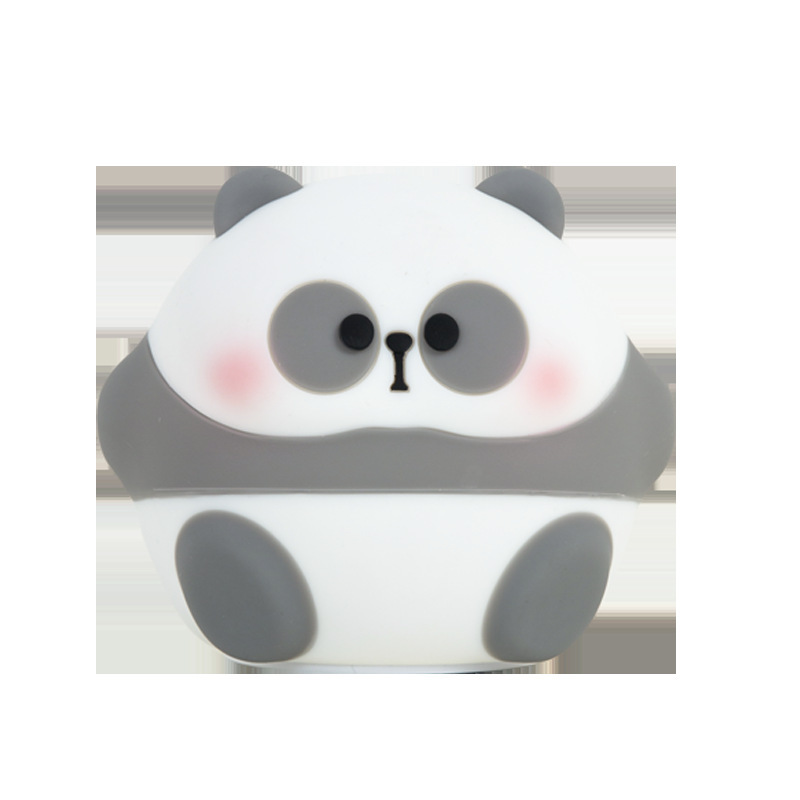 Mini Rake Teacher Night Light New Silicone Panda Rechargeable Bedside Sleeping Eye Protection Creative Cartoon Cute