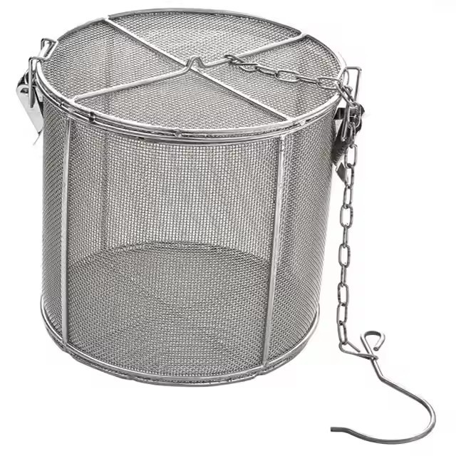 不锈钢卤水篮卤料笼汤篮商用网孔2mm 网状卤水篮矮款