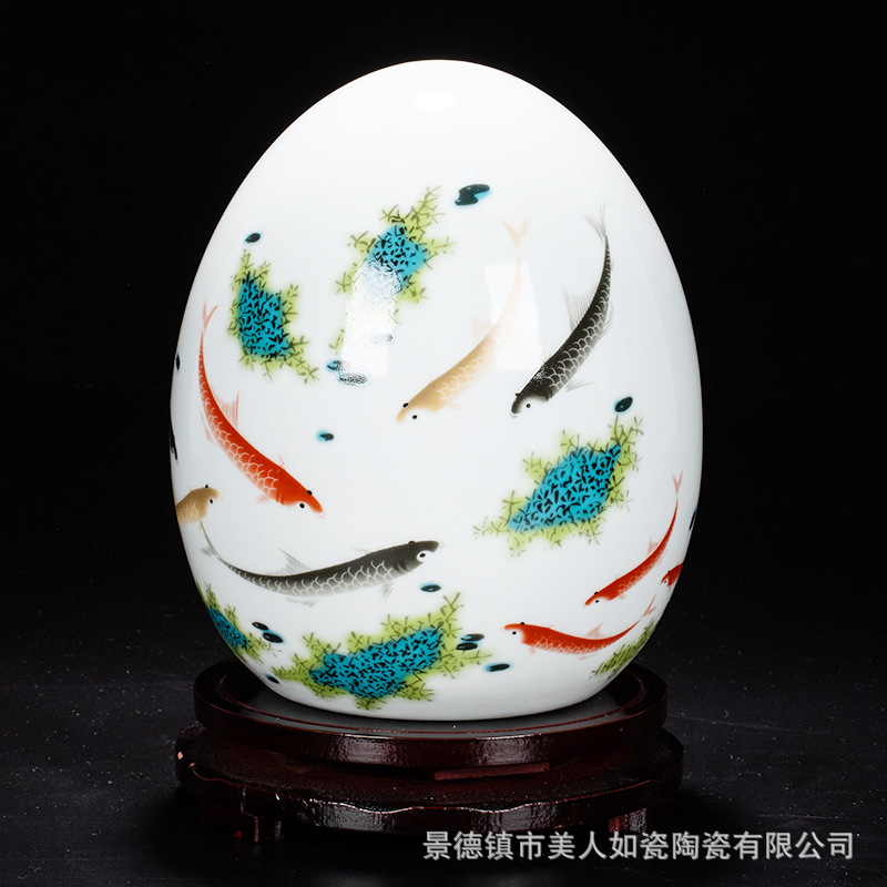 Ceramic Vase Decoration Ceramic Small Rich Egg Decoration Living Room Room Wine Cabinet Entrance Curio Shelf Ornaments