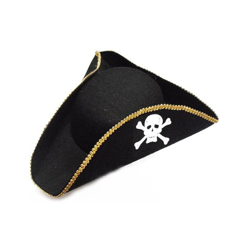 海盗三角帽琦郡cos杰克帽 加勒比帽 船长帽 杰克船长帽