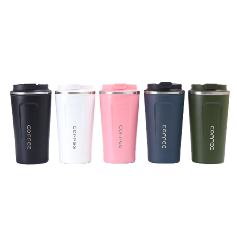 304 Stainless Steel Coffee Cup Business Vacuum Cup Simple Office Portable Cup Portable Vehicle-Mounted Water Cup Gift Wholesale