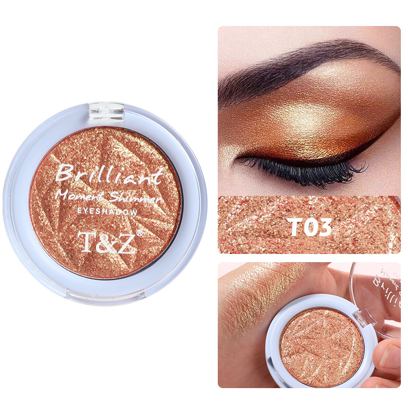 Monochrome Eye Shadow Plate Wholesale Sequins Genuine Flash European and American Broken Highlight Powder Shiny Crystal Facial Luminous Oil without Logo